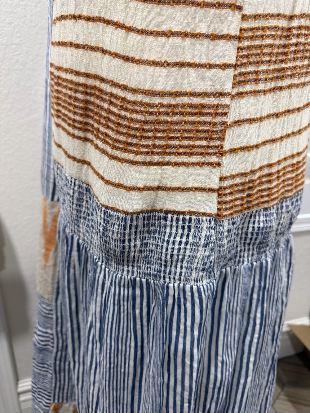 Anthropologie THML Mixed Print Boho
Patchwork Halter Maxi Dress - Picture 8 of 16